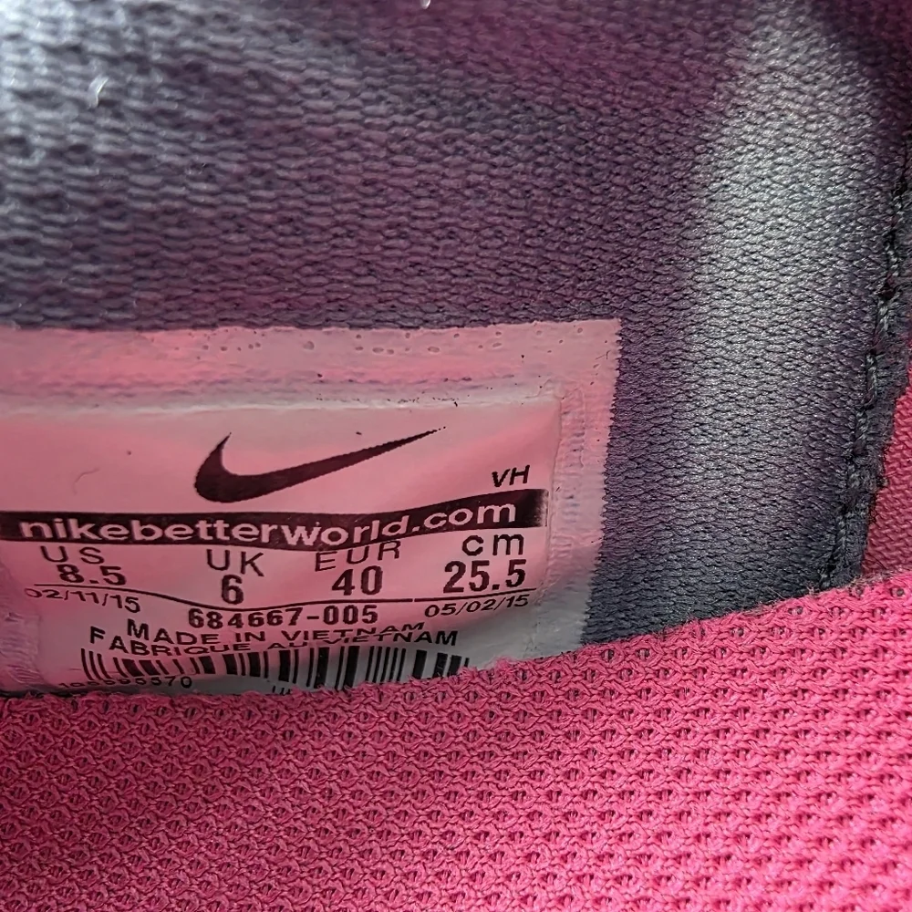 Nike FS Lite Run 2 Gray/Pink Running Shoes 684667-005 Womens Size 8.5 - Picture 14 of 16